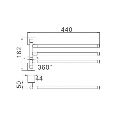 Полотенцедержатель Haiba хром (HB8613) - фото 2
