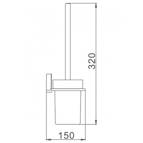 Ершик Haiba хром (HB8810) - фото 2