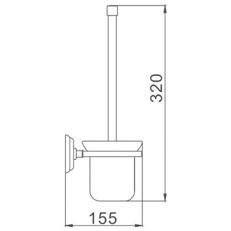 Ершик Haiba хром (HB1510) - фото 2