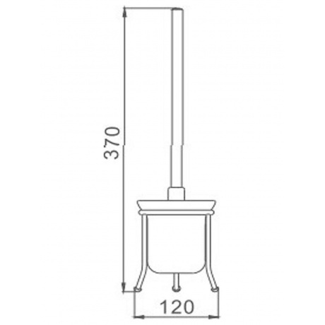 Ершик Haiba хром (HB905) - фото 2