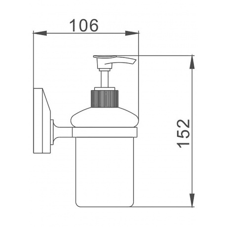 Дозатор жидкого мыла Haiba хром (HB1627) - фото 2