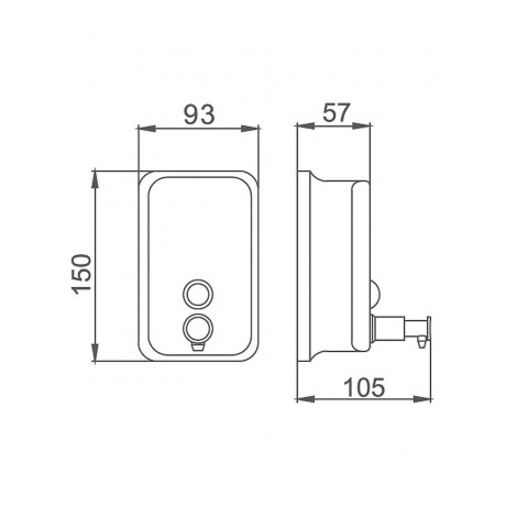 Дозатор жидкого мыла Haiba хром (HB401) - фото 2