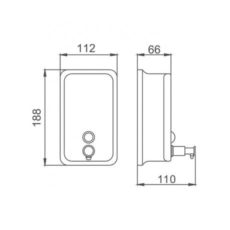 Дозатор жидкого мыла Haiba хром (HB402) - фото 2