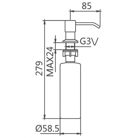Дозатор для кухонной мойки Haiba хром (HB403) - фото 2