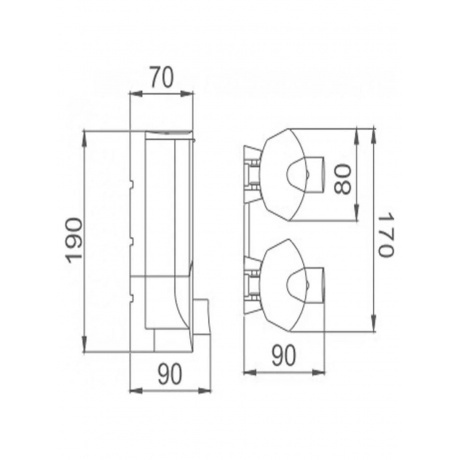 Двойной дозатор жидкого мыла Haiba серый (HB407-1) - фото 2