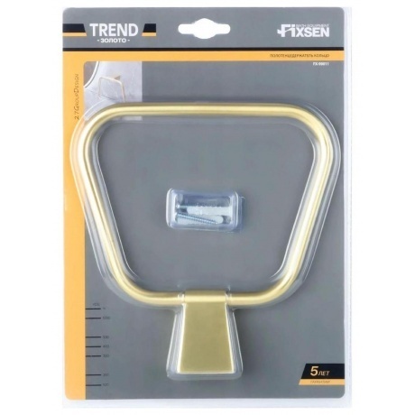 Полотенцедержатель FIXSEN TREND GOLD кольцо  (FX-99011) - фото 3