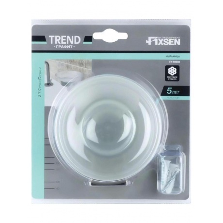 Мыльница FIXSEN стекло TREND GRAPHITE  (FX-98008) - фото 3