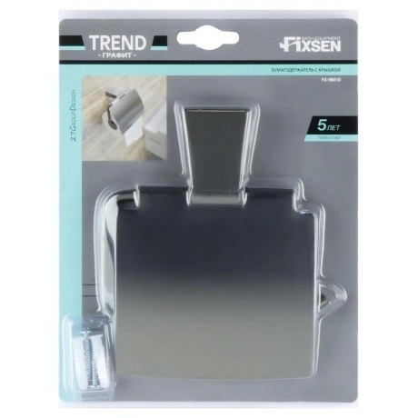 Бумагодержатель FIXSEN с крышкой TREND GRAPHITE (FX-98010) - фото 3