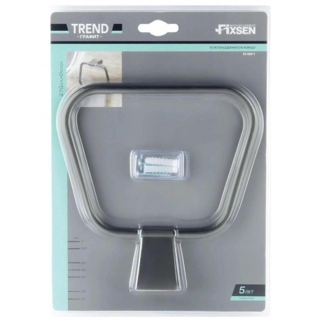 Полотенцедержатель FIXSEN кольцо  TREND GRAPHITE  (FX-98011) - фото 3