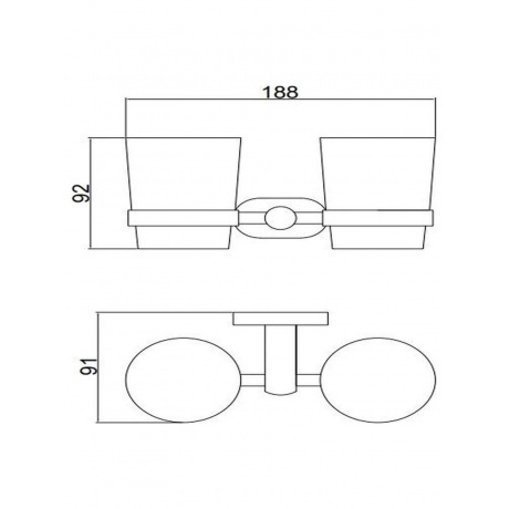 Держатель стакана двойной BELZ (B90008) - фото 2