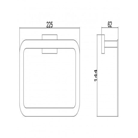 Держатель для полотенец квадрат BELZ (B90204) - фото 2