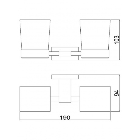 Держатель стакана двойной BELZ (B90208) - фото 2