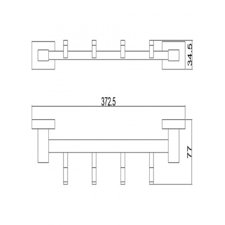 Крючок четверной BELZ (B90215-4) - фото 2
