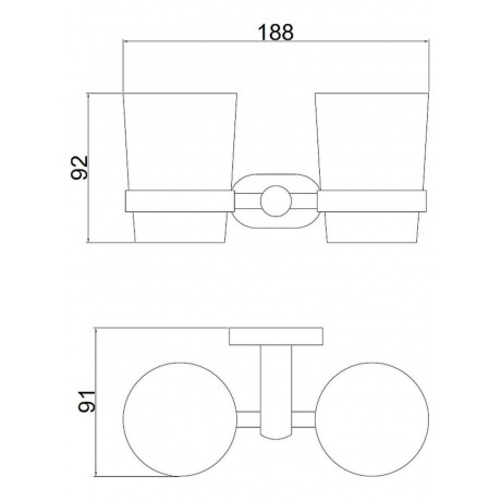 Держатель стакана  BELZ двойной (B90508) - фото 2