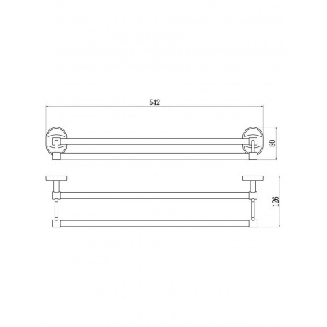 Полотенцедержатель 2-й. 50см Savol S-007048 - фото 2