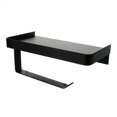 Бумагодержатель с полкой для телефона черный Fixsen Hotel (FX-31...