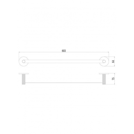 Держатель для полотенец прямой 60 см Savol (S-002124C) - фото 2