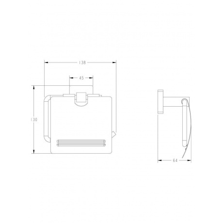 Держатель для туалетной бумаги с крышкой FASHUN хром (A2603) - фото 2