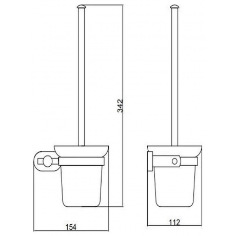Ёршик туалетный настенный BELZ (B90010) - фото 2