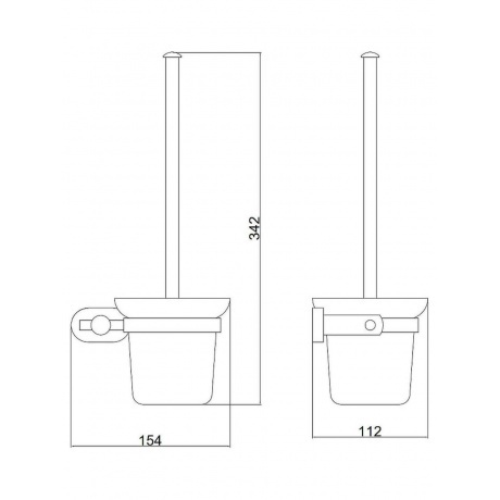 Ёршик туалетный настенный BELZ (B90110) - фото 2