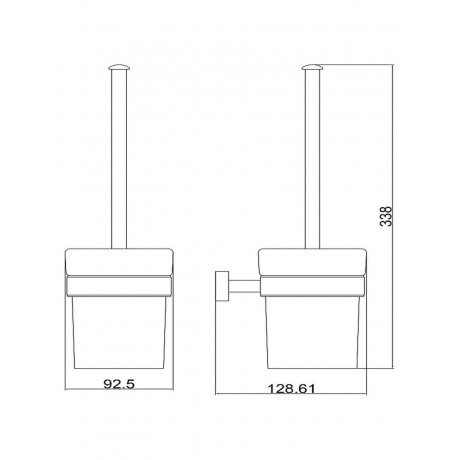 Ёршик туалетный настенный BELZ (B90310) - фото 2