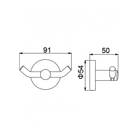 Крючок двойной Timo Saona черное золото (13012/18) - фото 2