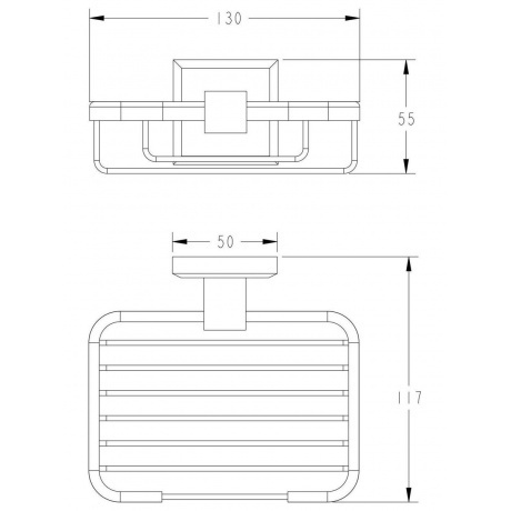 Мыльница решётчатая FASHUN хром (A2602-1) - фото 2
