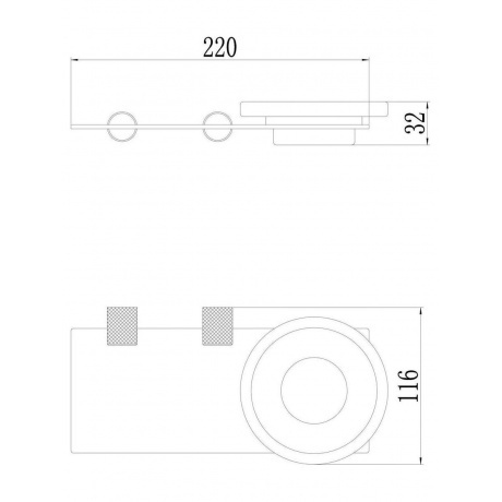 Мыльница стеклянная с настенным держателем Savol (S-002159HB) - фото 2