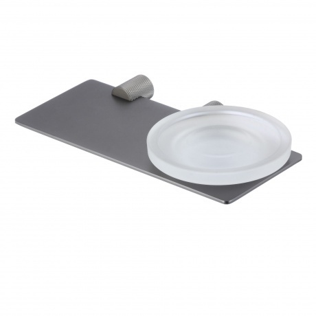 Мыльница стеклянная с настенным держателем Savol (S-002159Q) - фото 4