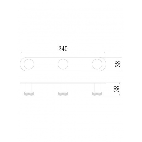 Планка с крючками (3 крючка) Savol (S-002173HB) - фото 2