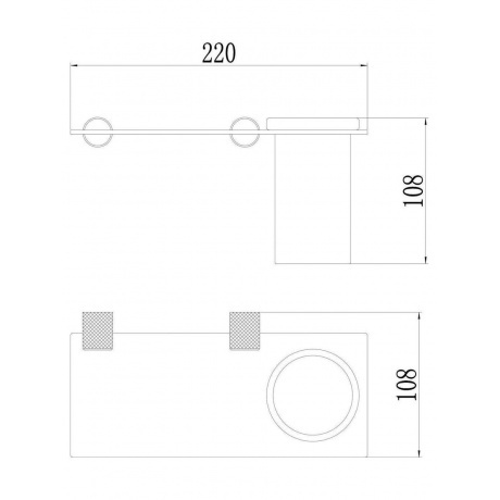 Стакан стеклянный с настенным держателем Savol (S-002158C) - фото 2