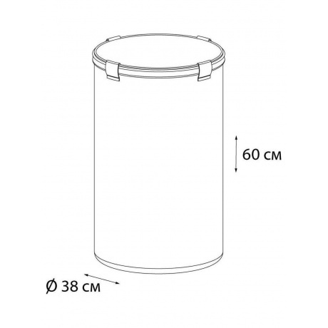 Корзина для белья FIXSEN серая (FX-1031А) - фото 5