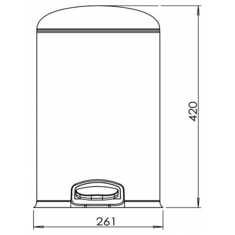 Ведро с микролифтом 12 л JAVA (S-885-12R) - фото 2
