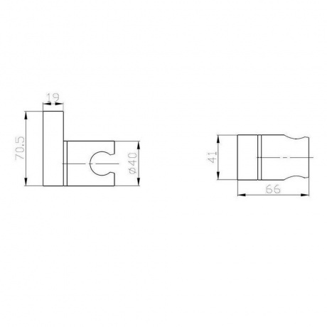 Держатель для душа поворотный ESKO, черный (SH405BL) - фото 2