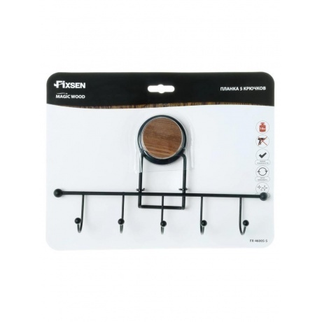 Планка Fixsen 5 крючков MAGIC WOOD (FX-46005-5) - фото 3