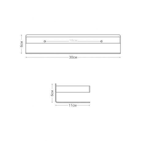 Полка прямоугольная Fixsen одноэтажная Hotel FX-31003F - фото 4