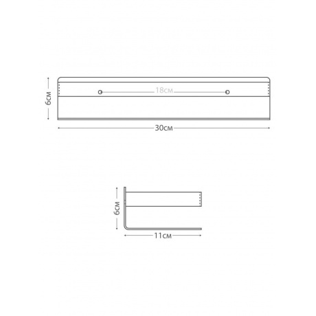 Полка прямоугольная Fixsen одноэтажная Hotel FX-31003G - фото 4