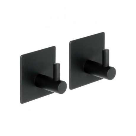 

Крючок одинарный - 2 штуки, черный Fixsen, FX-560A