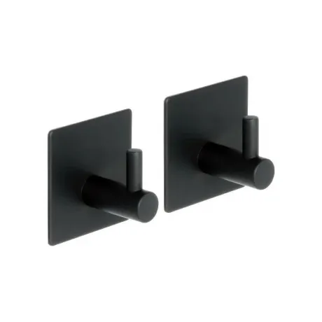 Крючок одинарный - 2 штуки, черный Fixsen, FX-560A