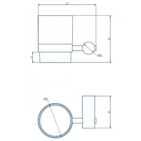 Стакан для ванной комнаты Haiba бронза (HB8406-4) - фото 2