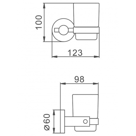 Стакан для ванной комнаты Haiba сталь (HB8306) - фото 2