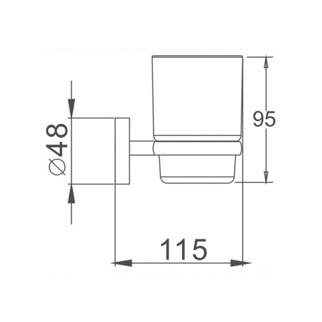Стакан для ванной комнаты Haiba хром (HB1706) - фото 2