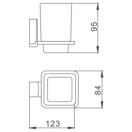 Стакан для ванной комнаты Haiba хром (HB8806) - фото 2