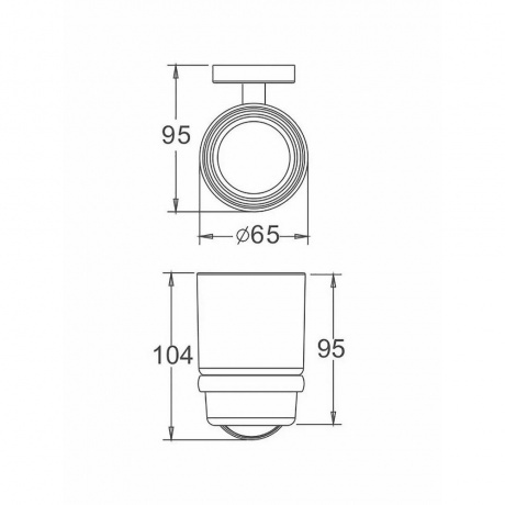 Стакан для ванной комнаты Haiba черный (HB8706) - фото 2