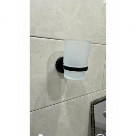 Стакан для ванной комнаты Haiba черный (HB8706) - фото 3