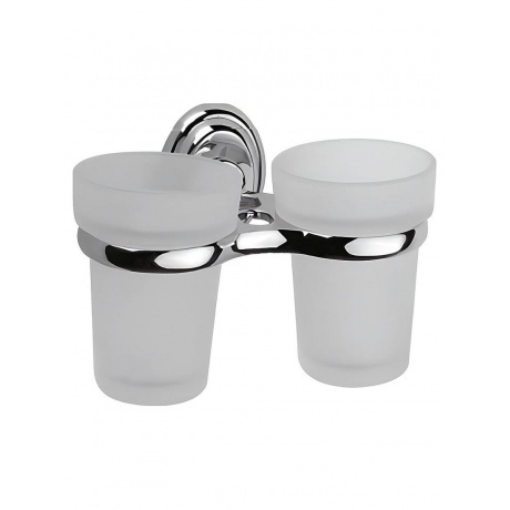 Стакан для ванной комнаты двойной Haiba хром (HB1508) - фото 1