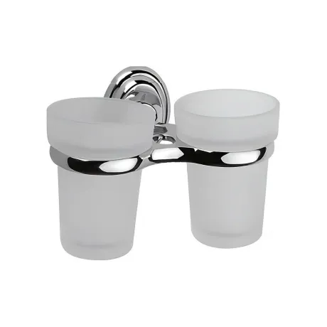 Стакан для ванной комнаты двойной Haiba хром (HB1508)