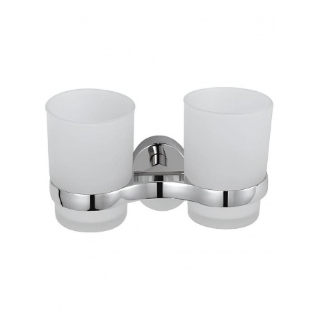 Стакан для ванной комнаты двойной Haiba хром (HB1608) - фото 1