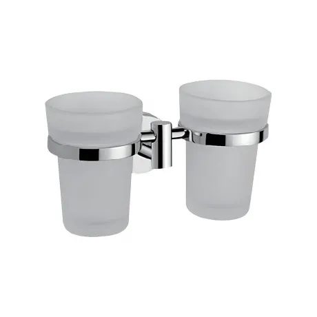 Стакан для ванной комнаты двойной Haiba хром (HB1708)