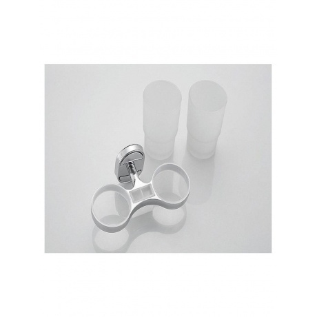 Стакан для ванной комнаты двойной Haiba хром (HB1908) - фото 3